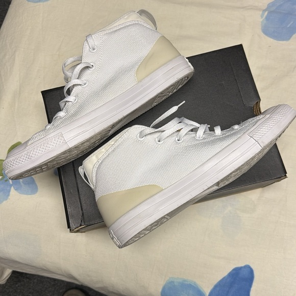 NIB Converse AllStar Chuck Taylor Syde Street Mid white sneakers Men 10 Women 12 - Picture 11 of 15